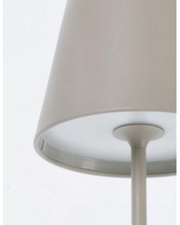 Lampe De Table Led Etna Taupe H38 Ø12X38H