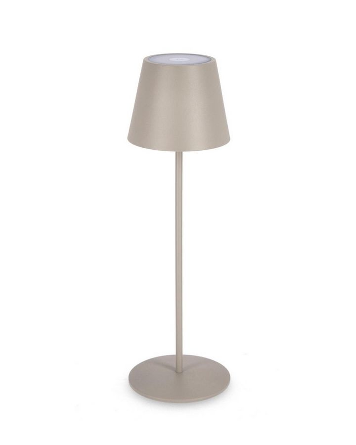 Lampe De Table Led Etna Taupe H38 Ø12X38H