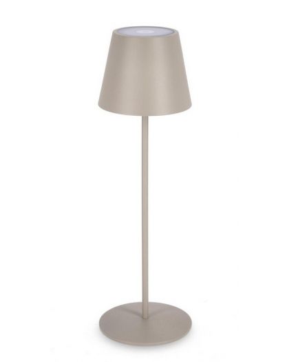 Lampe De Table Led Etna Taupe H38 Ø12X38H