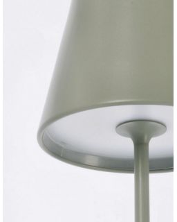 Lampe De Table Led Etna Vert Sauge H38 Ø12X38H