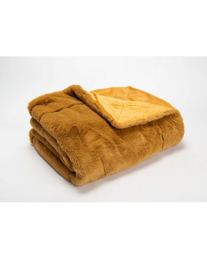 Plaid Luxe Camel 130X170Cm 100% Polyester H170 X L130 X P1Cm