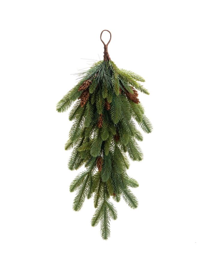 Branche Sapin Goutte H64Cm Vr 70% Polyester,10% Glue,10% H64 X L10 X P10Cm