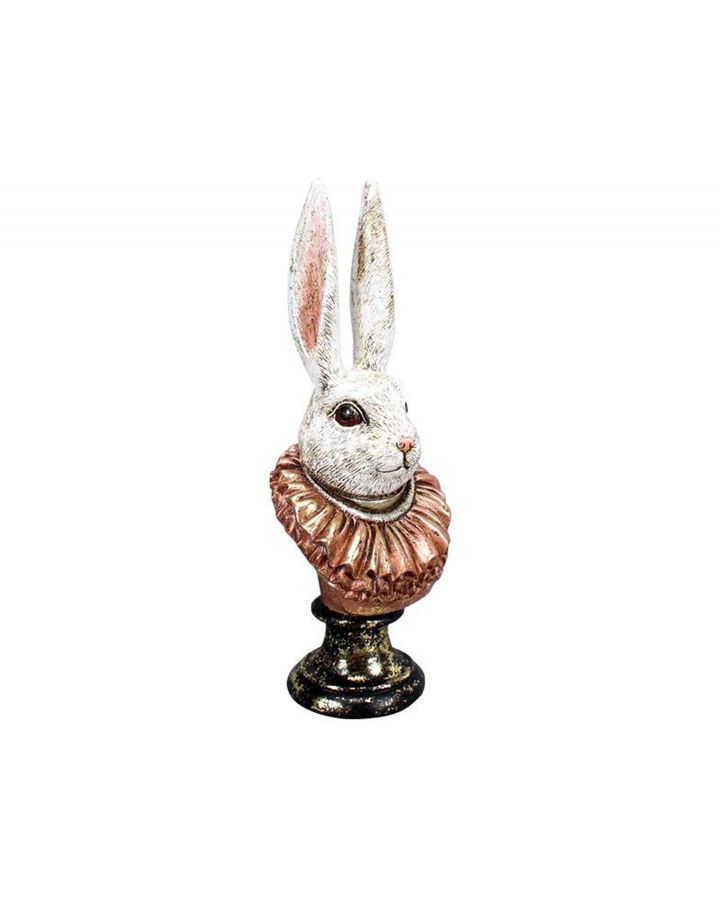 Statue Lapin Collerette 7,5X6X5X21Cm