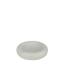 Bol Rond Bas Marbre Blanc Small(25x25x6cm)