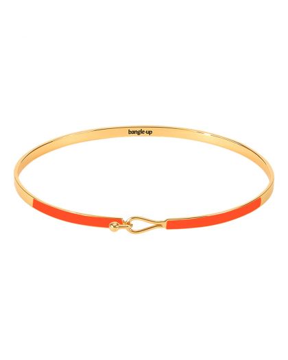 Bracelet Fin Avec Fermoir Goutte En Laiton Doré Laqué, Tangerine