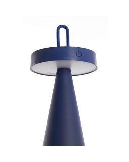 Lampe De Table Led Ø13X28,5Cm Ankenta Bleu Cobalt