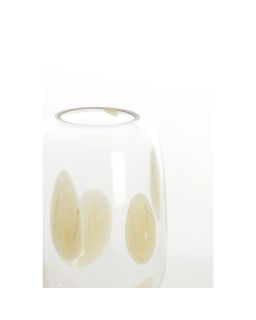 Vase Ø12X16 Cm Nenon Verre Clair-Crème