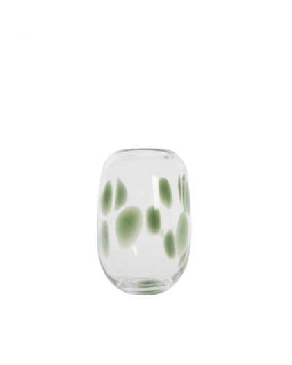 Vase Ø12X16 Cm Nenon Verre Clair-Vert Gris