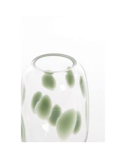 Vase Ø12X16 Cm Nenon Verre Clair-Vert Gris