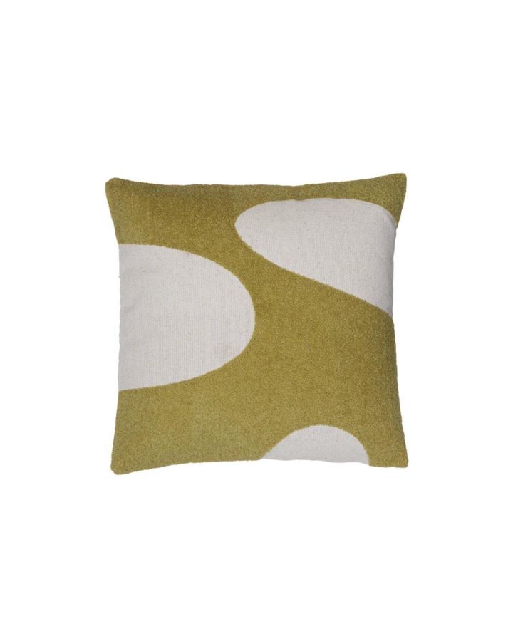 Coussin 45X45 Cm Cellio Vert+Beige