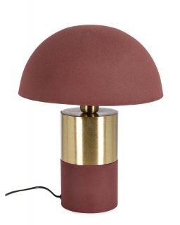 Lampe De Table Ishan Bordeaux H40, Ø31X40Hcm