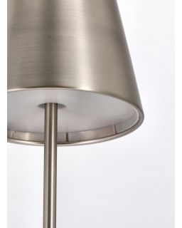 Lampe De Table Led Etna Argent H38, Ø12X38Hcm