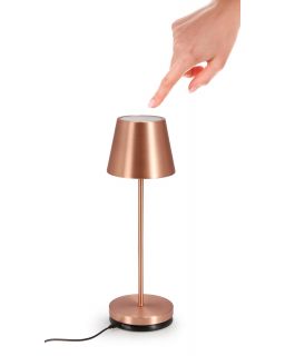 Lampe De Table Etna Bronze H38, Ø12X38Hcm