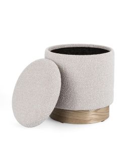 Pouf Contenitore.Zoya Grigio Ch Taille S, Ø30,5X35Cm