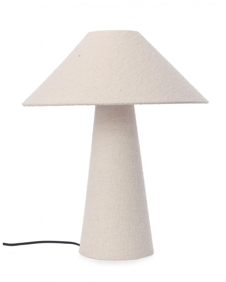 Lampe De Table Lamki Crème H46, Ø38X46Hcm