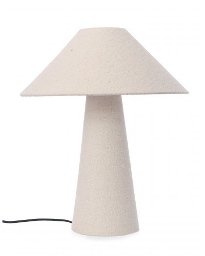 Lampe De Table Lamki Crème H46, Ø38X46Hcm