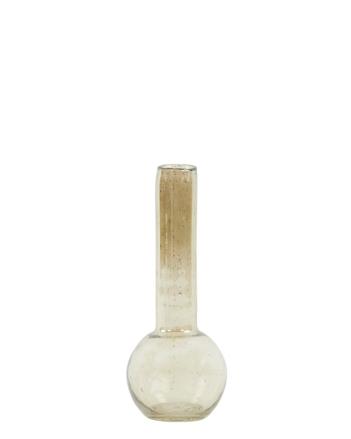 Vase Ø10X25 Cm Dapoli Verre De Pierre Ambre