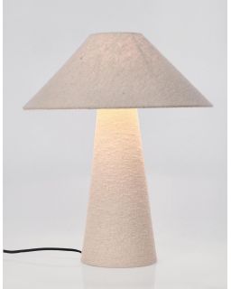 Lampe De Table Lamki Crème H46, Ø38X46Hcm