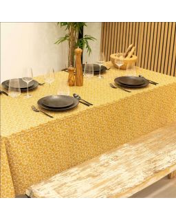 Nappe Plastifiee Antibes Chai Tea 150x150 Cm