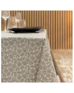 Nappe Plastifiee Antibes Taupe 150X150 Cm