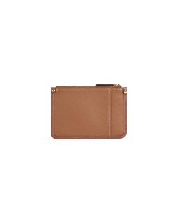 Porte-Cartes Double Zip, Taille H10X14Xcm100% Cuir Veritable Vachette, Doublure