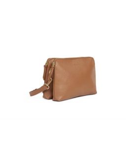 Sac Bandoulière Deux Compartiments Zippé, Taille H17,5X25X11Cm100% Cuir Veritabl