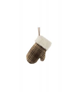 Suspension Gant/Chaussette Carreaux Textile Marron/Beige(9x3x16cm)