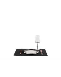 Set De Table Arbin - Leather Look Imitation - 45X33Cm, Dark Grey