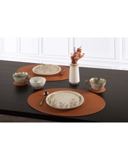 Set De Table Ovale, Trudo, 33X45Cm, Caramel