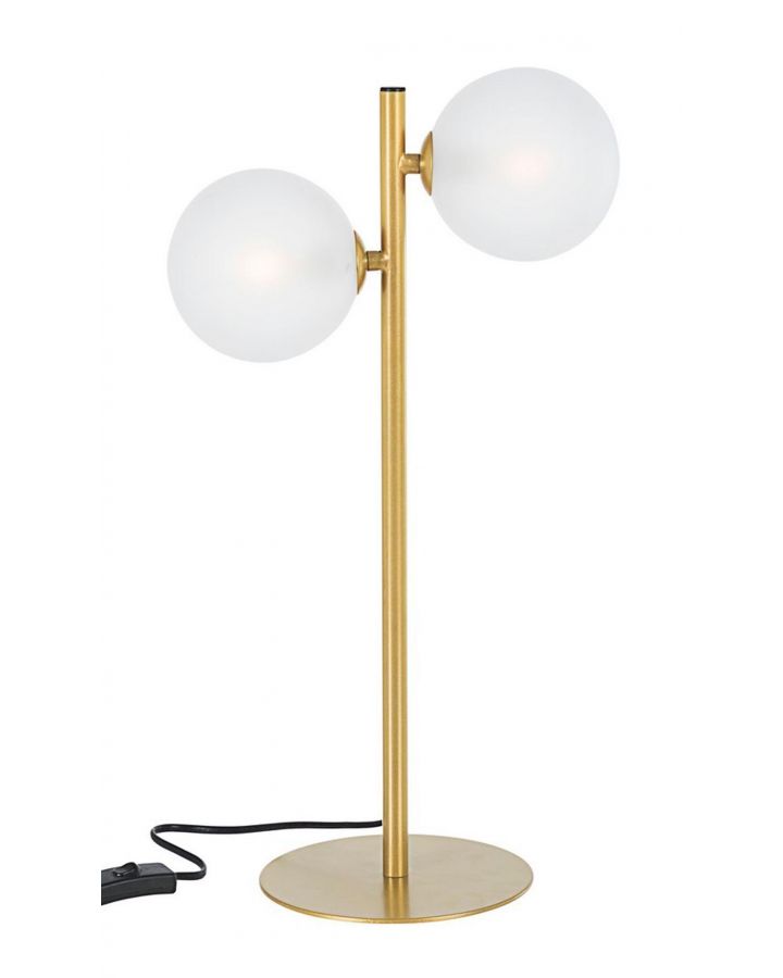 Lampe De Table Balls 2Lampes Or H54,Taille 31X17.5X54Hcm