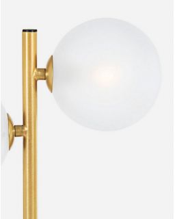 Lampe De Table Balls 2Lampes Or H54,Taille 31X17.5X54Hcm