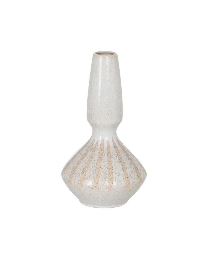 Vase Beige Céramique 21,80 X 21,80 X 40 Cm