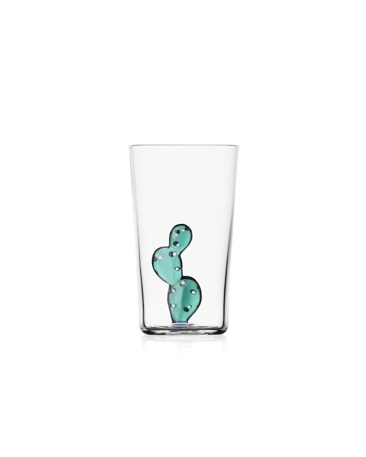 Long Drink Cactus Petrol Blue Taille 7,5X7,5X13Cm