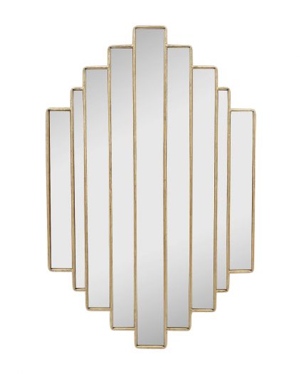 Miroir Art Deco Dore 51X80Cm 20Ac0178