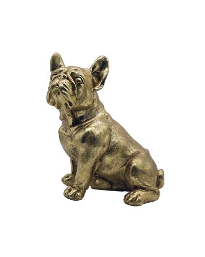 Statue Chien Dore 24,5 X 27,5Cm