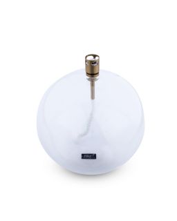 Lampe A Huile Ronde Taille L ,VerreAcier LaitonéMêche Fibre De Verre, Ø 13 C